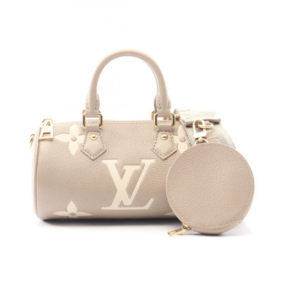 パピヨンBB バイカラー モノグラムアンプラント ハンドバッグ レザー グレーベージュ ベージュ 2WAY ルイヴィトン バッグ LOUIS VUITTON