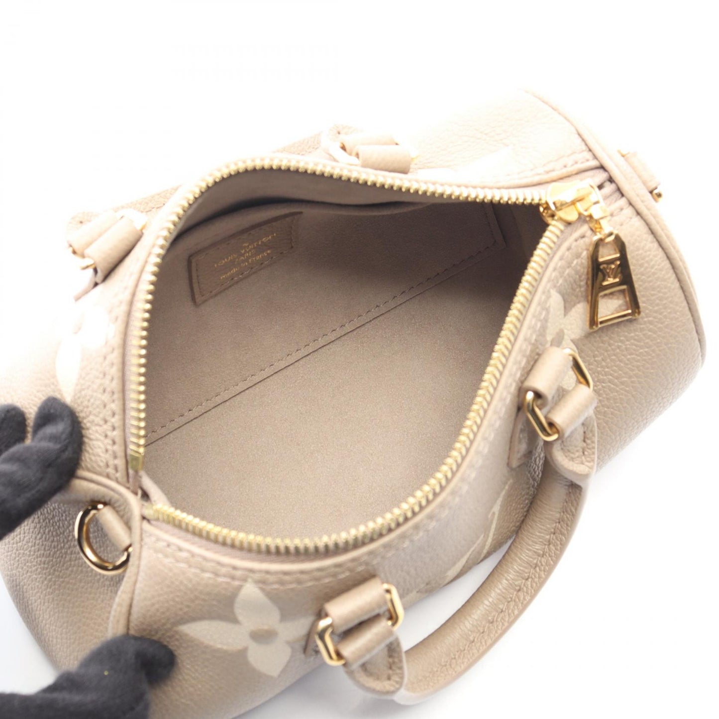 パピヨンBB バイカラー モノグラムアンプラント ハンドバッグ レザー グレーベージュ ベージュ 2WAY ルイヴィトン バッグ LOUIS VUITTON