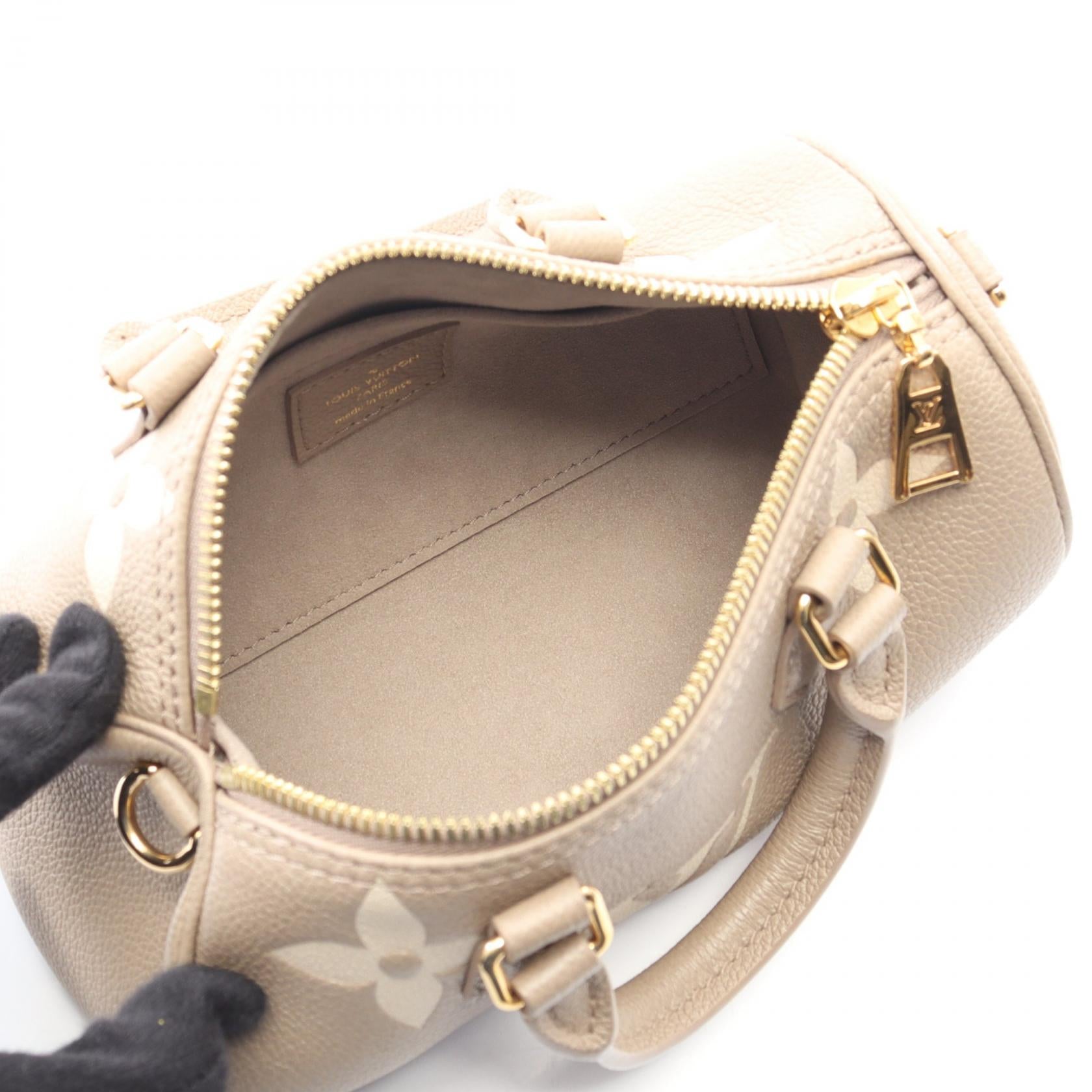 パピヨンBB バイカラー モノグラムアンプラント ハンドバッグ レザー グレーベージュ ベージュ 2WAY ルイヴィトン バッグ LOUIS VUITTON