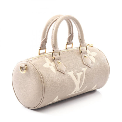 パピヨンBB バイカラー モノグラムアンプラント ハンドバッグ レザー グレーベージュ ベージュ 2WAY ルイヴィトン バッグ LOUIS VUITTON