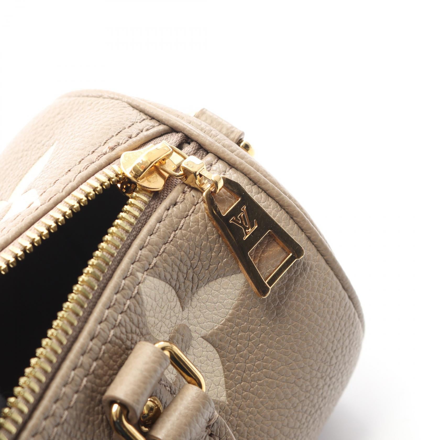 パピヨンBB バイカラー モノグラムアンプラント ハンドバッグ レザー グレーベージュ ベージュ 2WAY ルイヴィトン バッグ LOUIS VUITTON