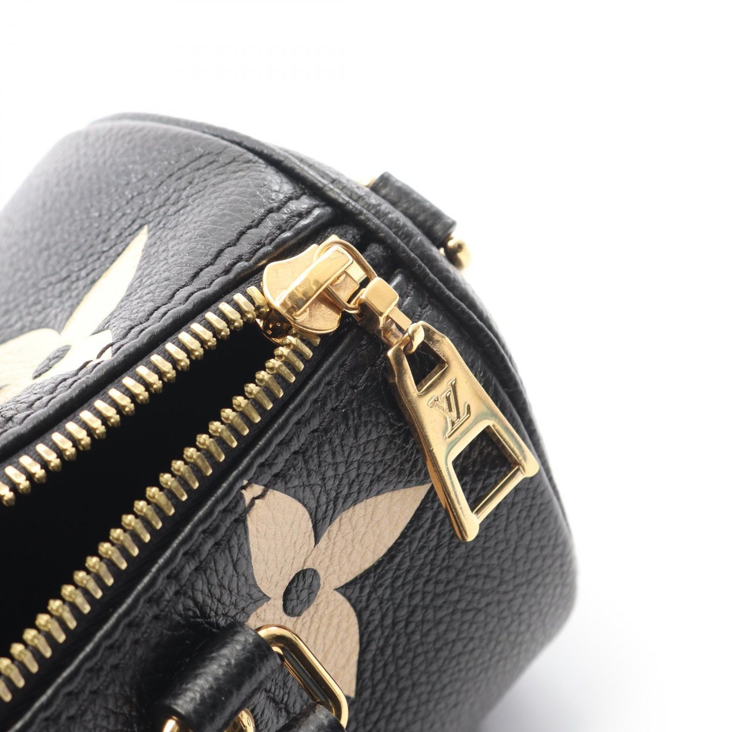 パピヨンBB バイカラー モノグラムアンプラント ハンドバッグ レザー ブラック ベージュ 2WAY ルイヴィトン バッグ LOUIS VUITTON