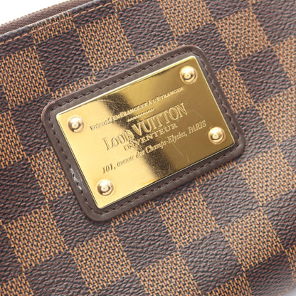 エヴァ ダミエエベヌ チェーンハンドバッグ PVC レザー ブラウン 2WAY ルイヴィトン バッグ LOUIS VUITTON