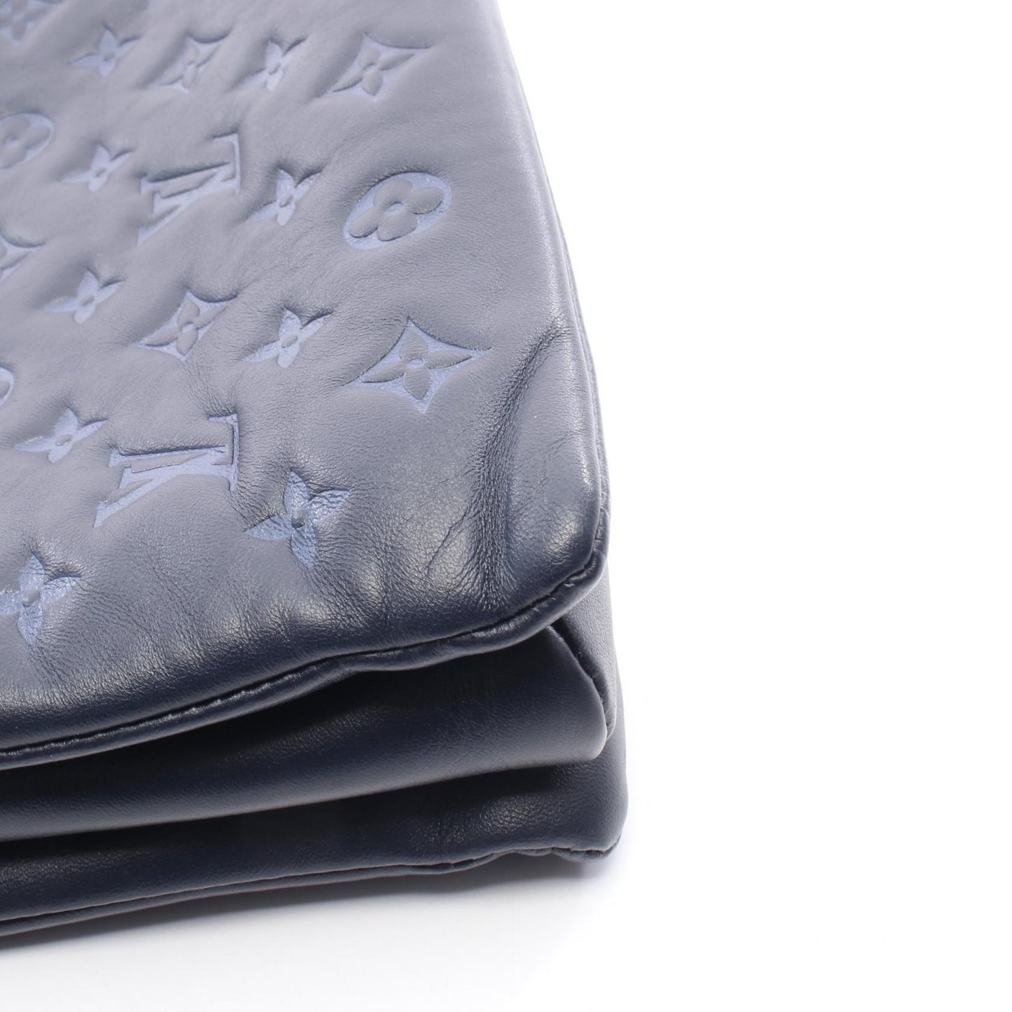 クッサンPM モノグラム マリーンブルー チェーンショルダーバッグ レザー ネイビー ルイヴィトン バッグ LOUIS VUITTON