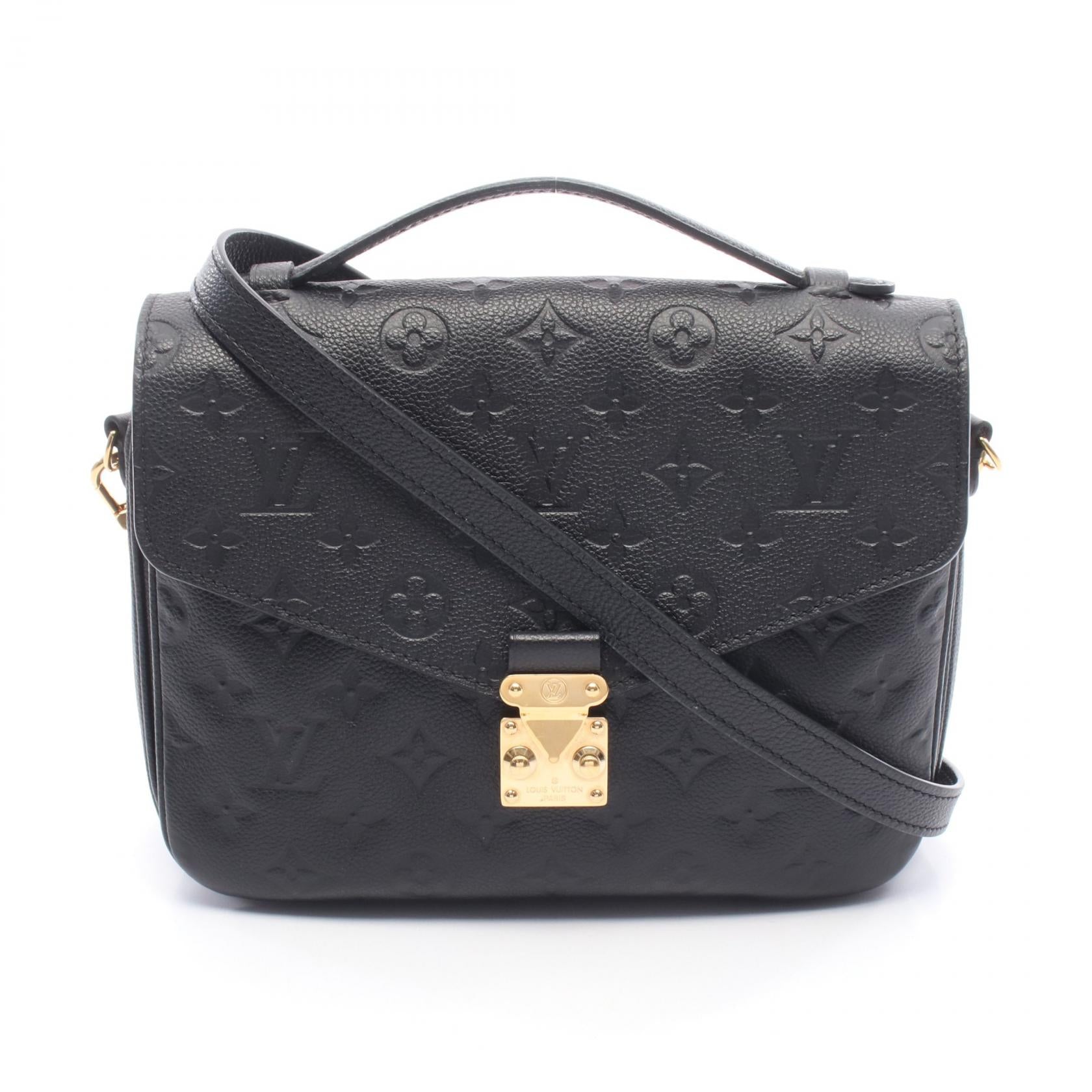 ポシェット メティスMM モノグラムアンプラント ノワール ハンドバッグ レザー ブラック 2WAY ルイヴィトン バッグ LOUIS VUITTON