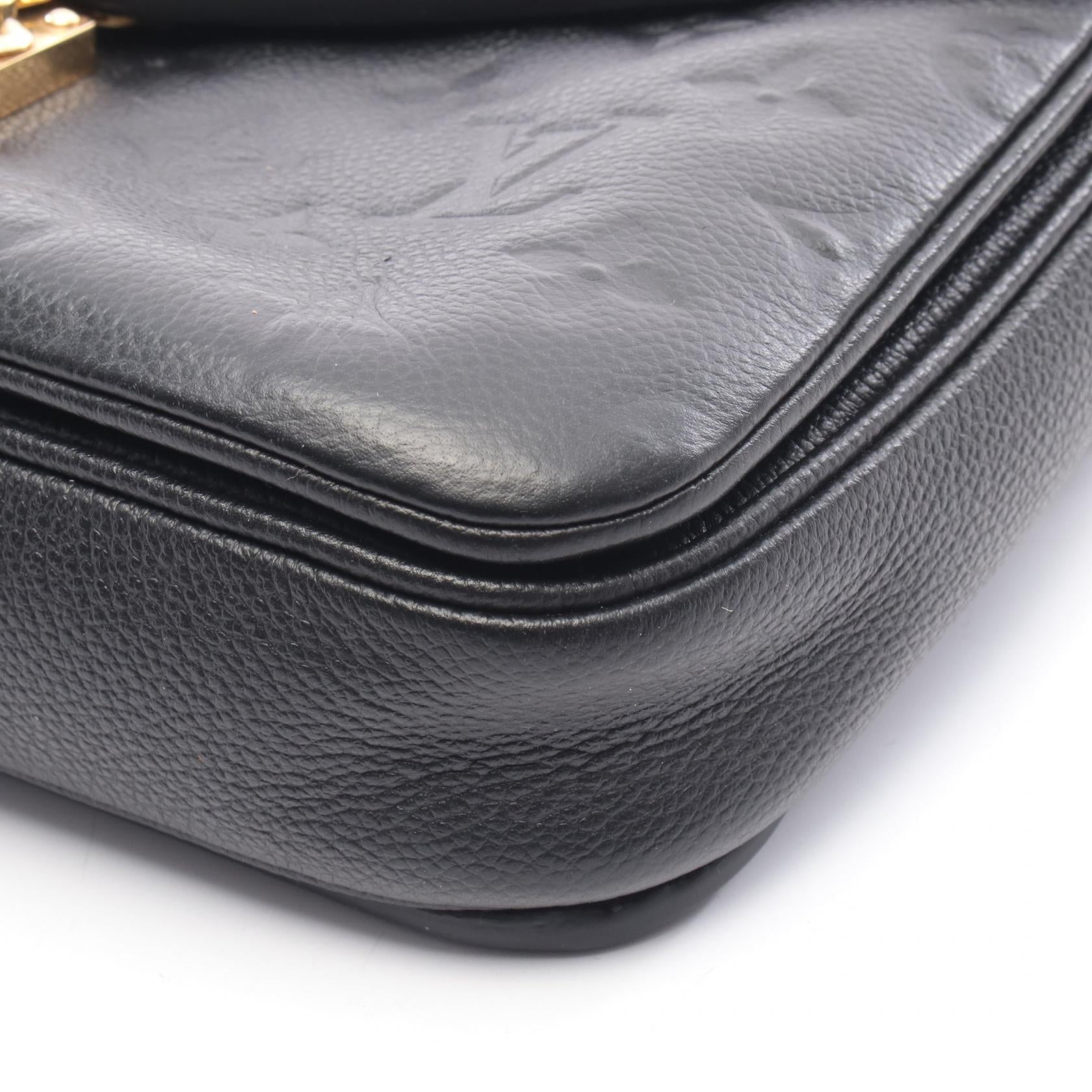ポシェット メティスMM モノグラムアンプラント ノワール ハンドバッグ レザー ブラック 2WAY ルイヴィトン バッグ LOUIS VUITTON
