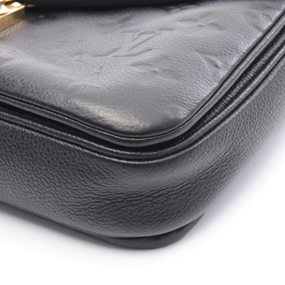 ポシェット メティスMM モノグラムアンプラント ノワール ハンドバッグ レザー ブラック 2WAY ルイヴィトン バッグ LOUIS VUITTON