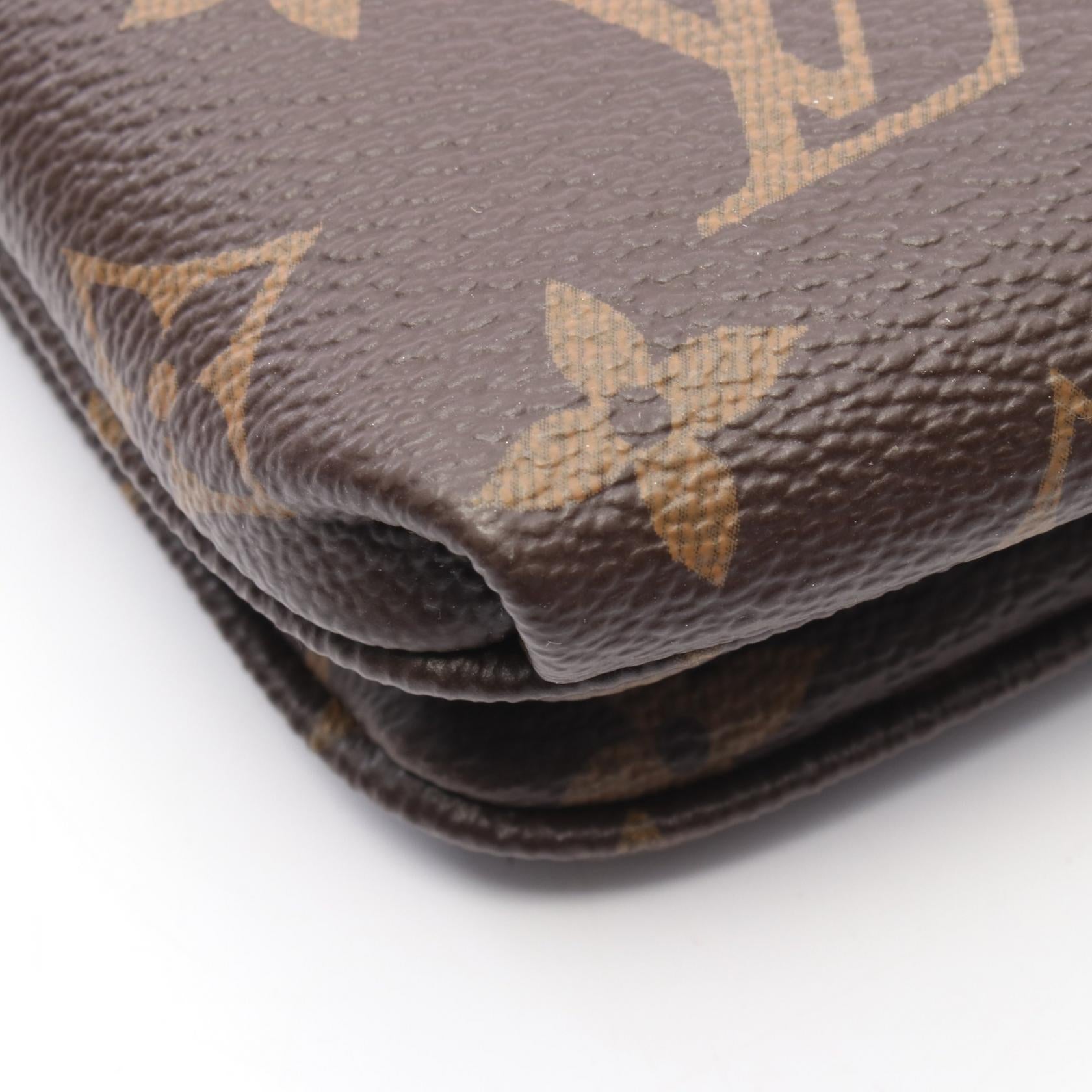 トワイス モノグラム ノワール ショルダーバッグ PVC レザー ブラウン ブラック ルイヴィトン バッグ LOUIS VUITTON
