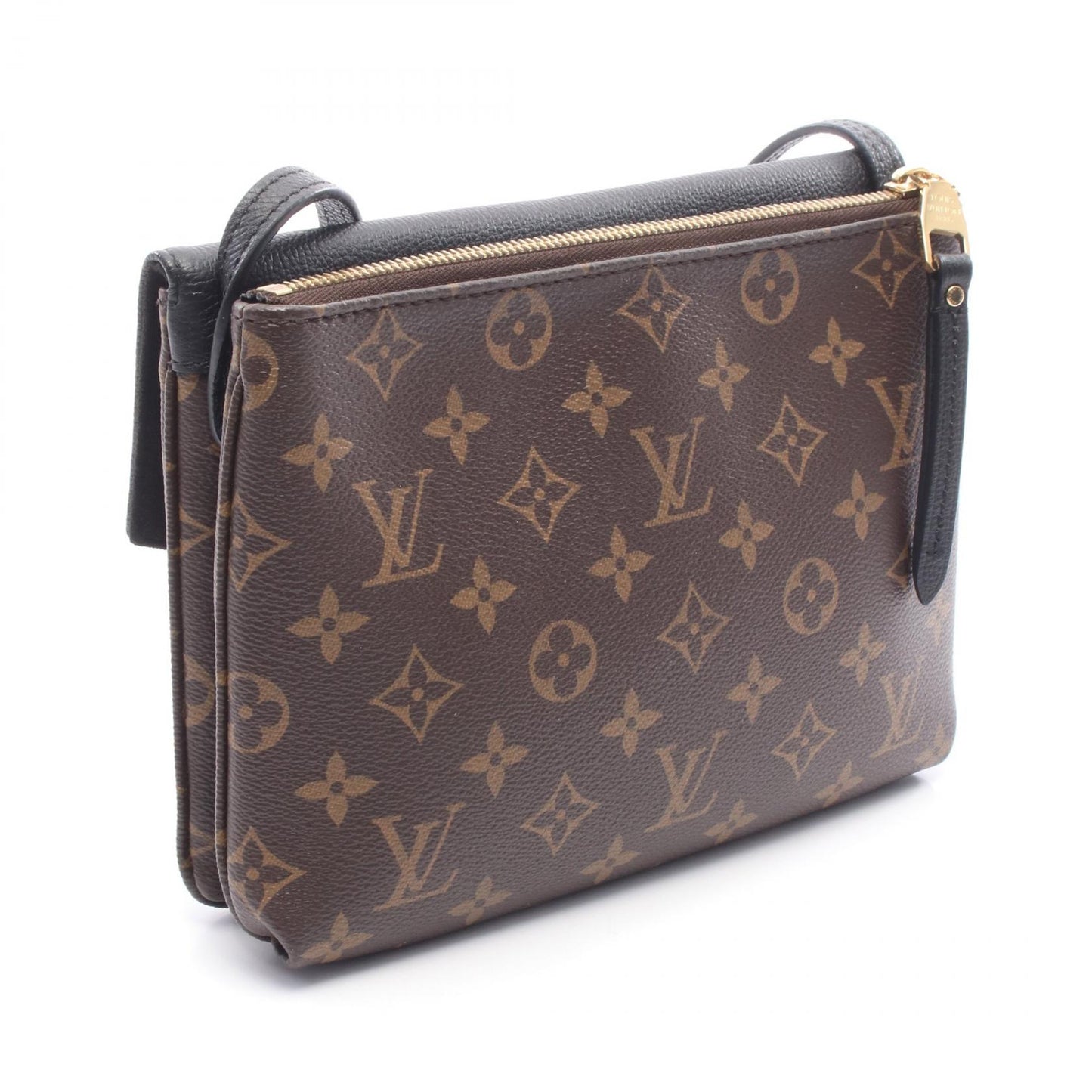 トワイス モノグラム ノワール ショルダーバッグ PVC レザー ブラウン ブラック ルイヴィトン バッグ LOUIS VUITTON