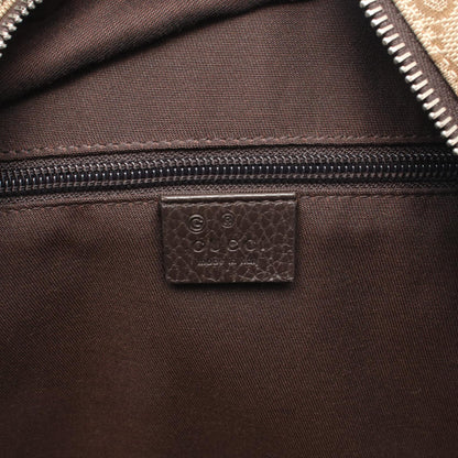 GGキャンバス バックパック リュックサック キャンバス レザー ベージュ ダークブラウン グッチ バッグ GUCCI