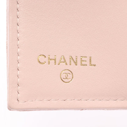 マトラッセ 三つ折り財布 キャビアスキン ライトピンク ゴールド金具 シャネル 財布・小物 CHANEL