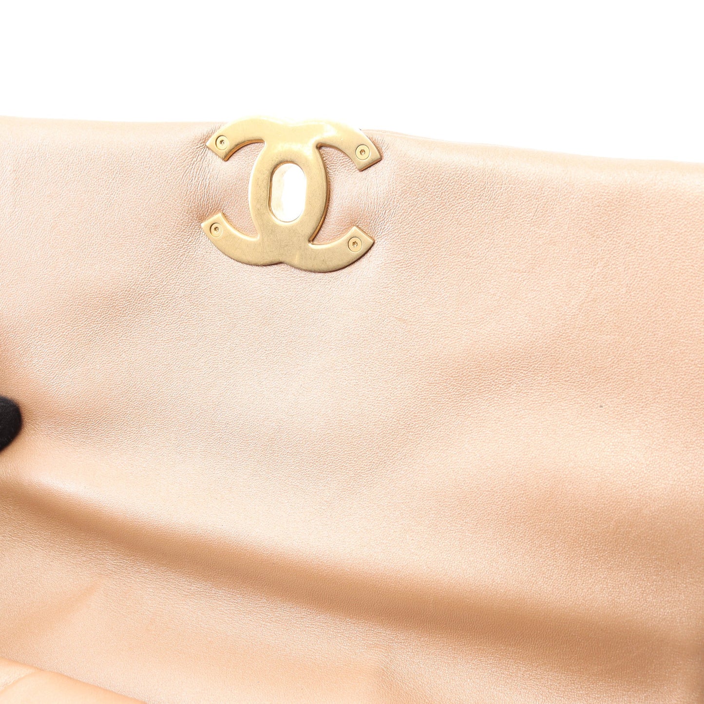 19 ディズヌフ マトラッセ チェーンショルダーバッグ ラムスキン ピンクベージュ コンビ金具 2WAY シャネル