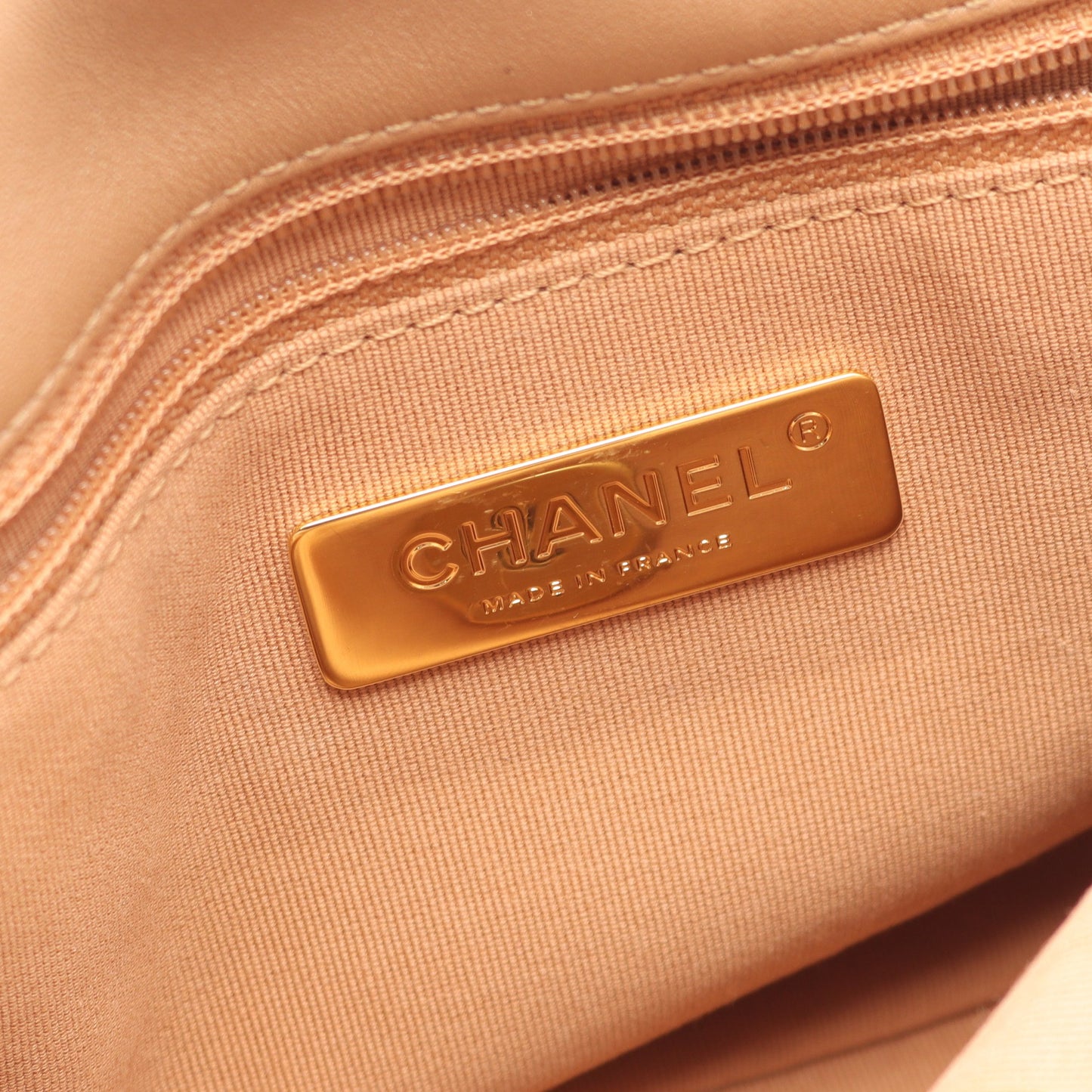 19 ディズヌフ マトラッセ チェーンショルダーバッグ ラムスキン ピンクベージュ コンビ金具 2WAY シャネル