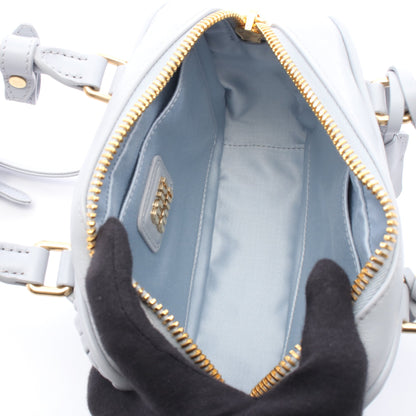 VIT.DAINO SOFT ハンドバッグ レザー ライトブルー 2WAY ミュウミュウ