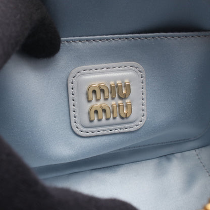 VIT.DAINO SOFT ハンドバッグ レザー ライトブルー 2WAY ミュウミュウ