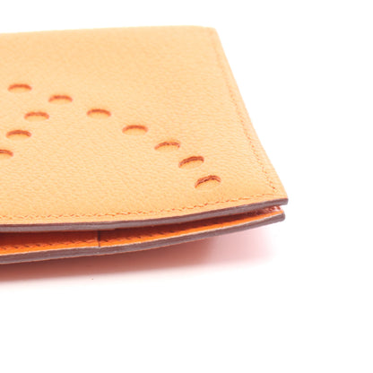 エヴリン ロングウォレット 二つ折り長財布 シェーブル オレンジ □N刻印 エルメス