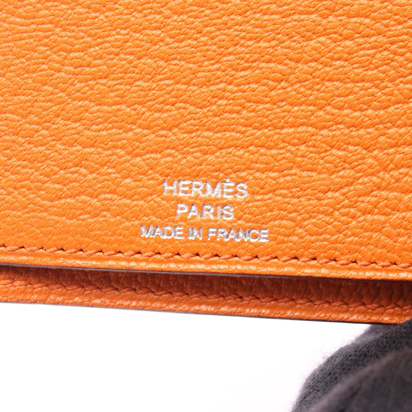 エヴリン ロングウォレット 二つ折り長財布 シェーブル オレンジ □N刻印 エルメス
