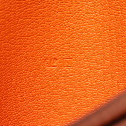 エヴリン ロングウォレット 二つ折り長財布 シェーブル オレンジ □N刻印 エルメス