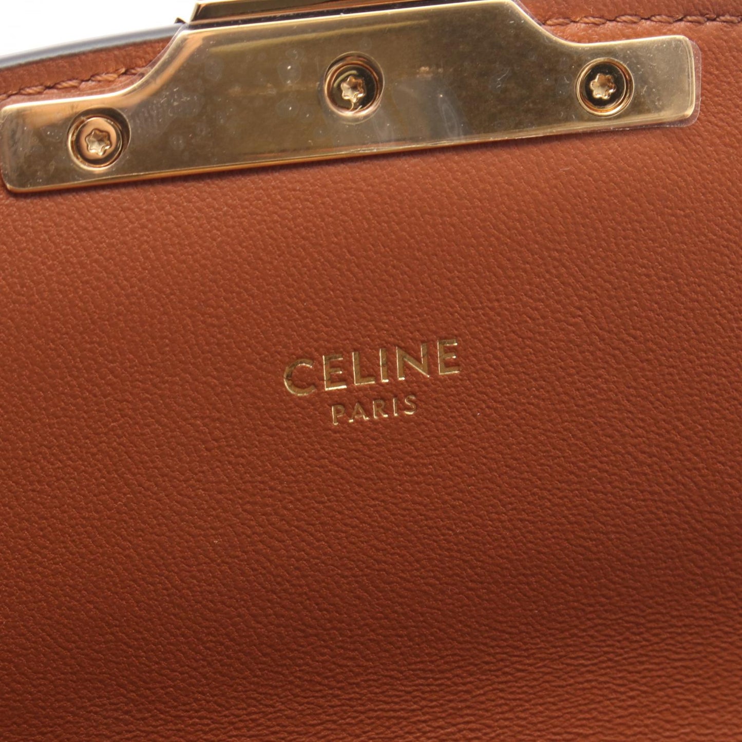 ティーン トリオンフ ショルダーバッグ PVC レザー ブラック ブラウン セリーヌ バッグ CELINE