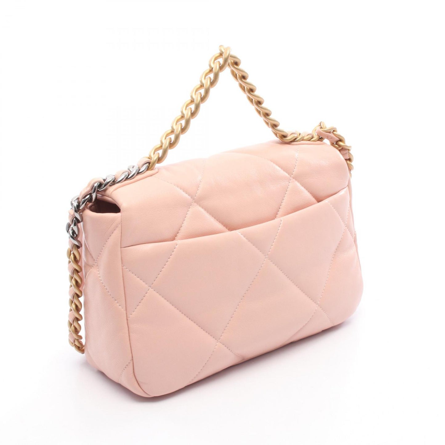 19 ディズヌフ マトラッセ チェーンショルダーバッグ レザー ピンク ゴールド金具 シャネル バッグ CHANEL