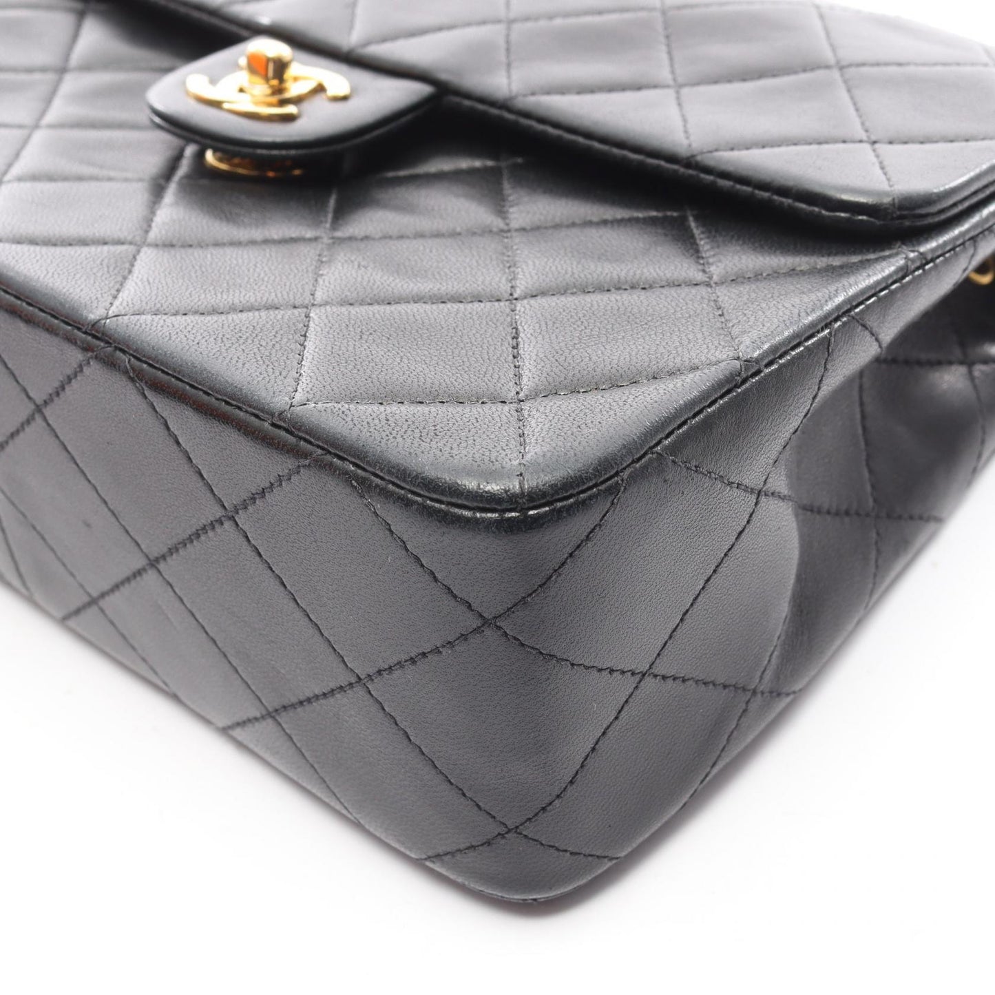 ミニマトラッセ20 チェーンショルダーバッグ ラムスキン ブラック ゴールド金具 シャネル バッグ CHANEL