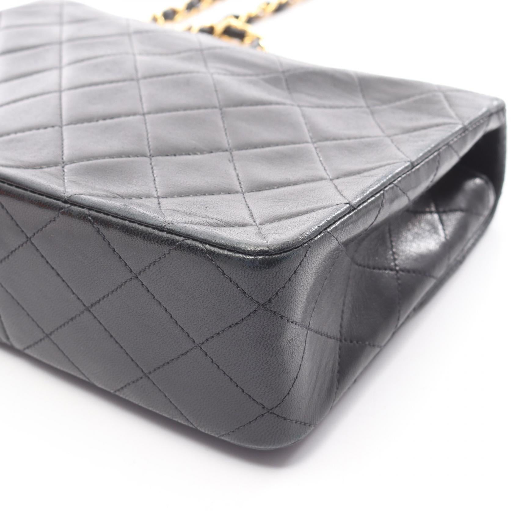 ミニマトラッセ20 チェーンショルダーバッグ ラムスキン ブラック ゴールド金具 シャネル バッグ CHANEL