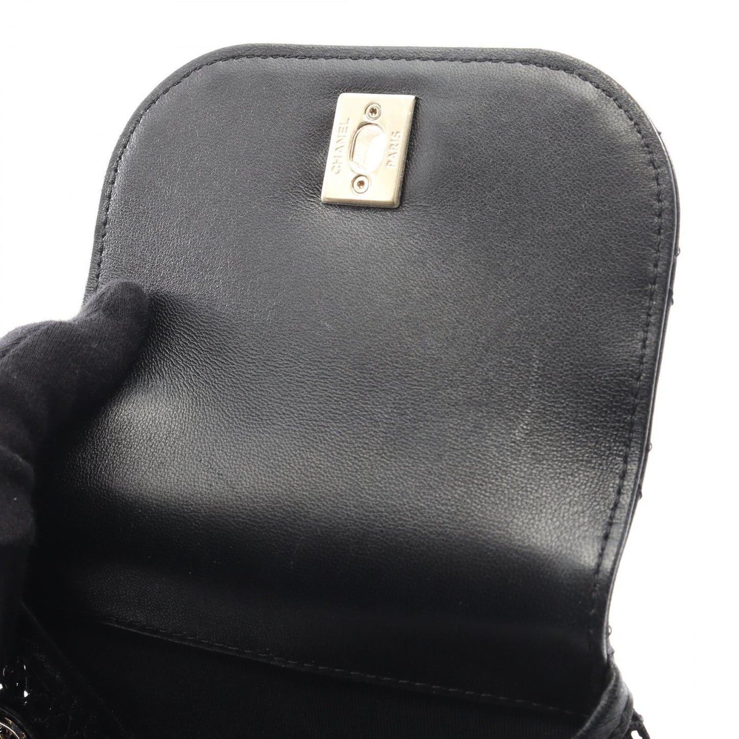 マトラッセ バックパック リュックサック ラムスキン ブラック ゴールド金具 メッシュ シャネル バッグ CHANEL