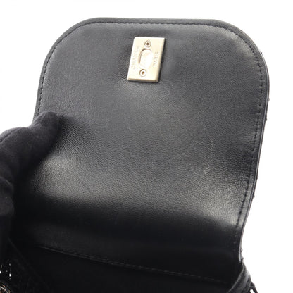 マトラッセ バックパック リュックサック ラムスキン ブラック ゴールド金具 メッシュ シャネル バッグ CHANEL