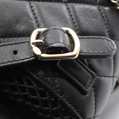 マトラッセ バックパック リュックサック ラムスキン ブラック ゴールド金具 メッシュ シャネル バッグ CHANEL