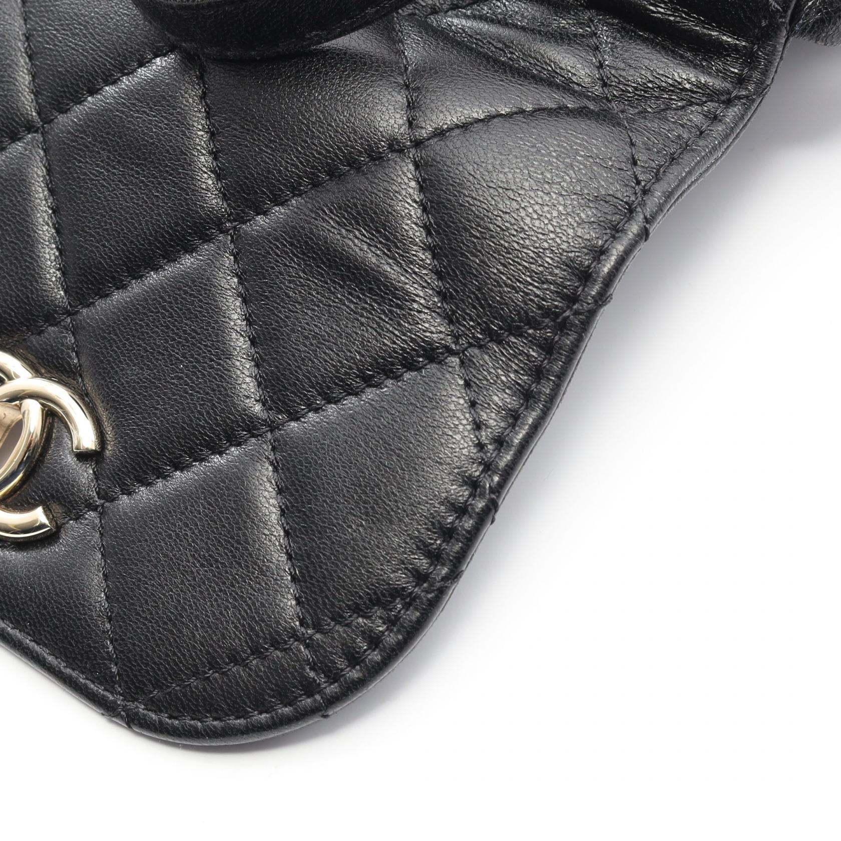 マトラッセ バックパック リュックサック ラムスキン ブラック ゴールド金具 メッシュ シャネル バッグ CHANEL