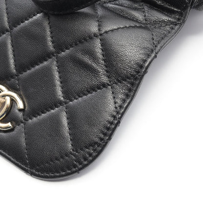 マトラッセ バックパック リュックサック ラムスキン ブラック ゴールド金具 メッシュ シャネル バッグ CHANEL
