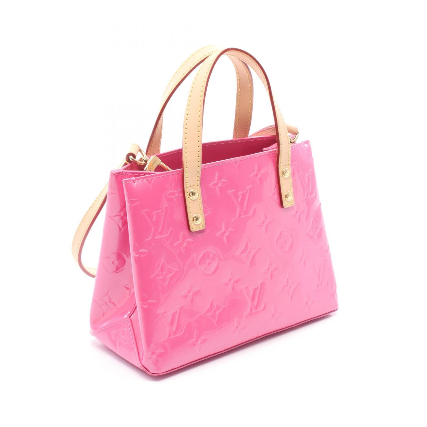 リードPM モノグラムヴェルニ ネオンピンク ハンドバッグ レザー ピンク 2WAY ルイヴィトン バッグ LOUIS VUITTON