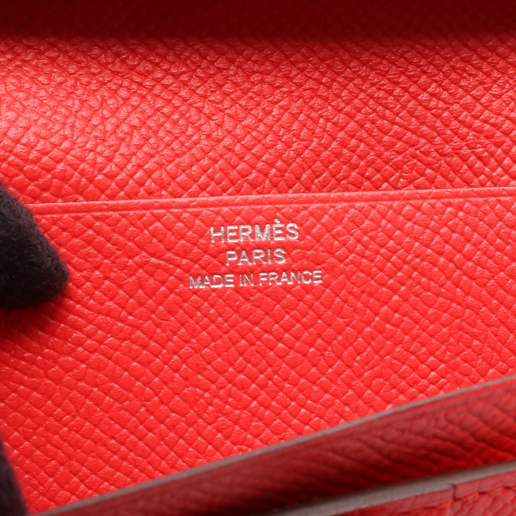 ベアンスフレ ルージュトマト 二つ折り長財布 ヴォーエプソン レッド