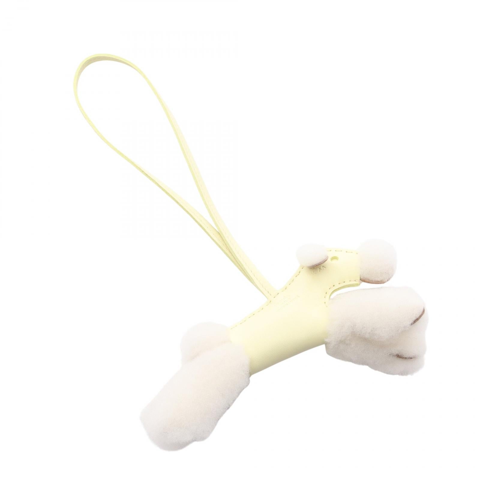 【新品未使用】エルメス　バディ チャーム　メリノムートン　ジョーヌミルトン バディチャーム ジョーヌミルトン バッグチャーム アニョーミロ