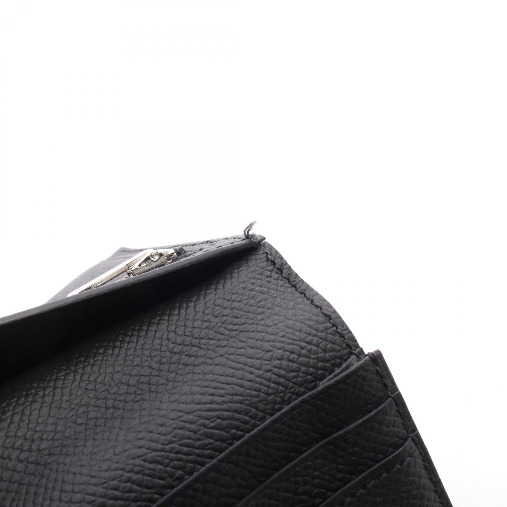 ベアンスフレ 二つ折り長財布 ヴォーエプソン ブラック ブラック金具 U