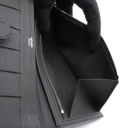 ベアンスフレ 二つ折り長財布 ヴォーエプソン ブラック ブラック金具 U刻印 エルメス 財布・小物 HERMES