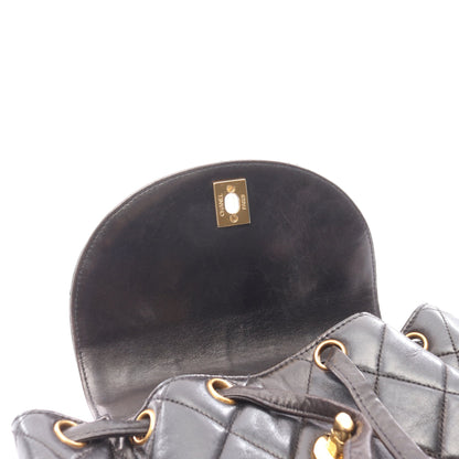 マトラッセ バックパック リュックサック ラムスキン ブラック ゴールド金具 シャネル バッグ CHANEL