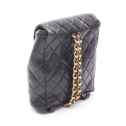 マトラッセ バックパック リュックサック ラムスキン ブラック ゴールド金具 シャネル バッグ CHANEL