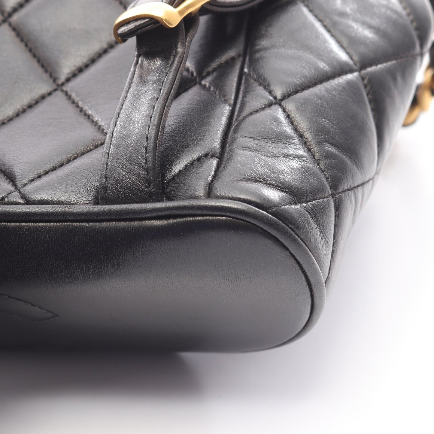 マトラッセ バックパック リュックサック ラムスキン ブラック ゴールド金具 シャネル バッグ CHANEL