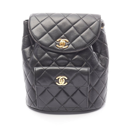 マトラッセ バックパック リュックサック ラムスキン ブラック ゴールド金具 シャネル バッグ CHANEL