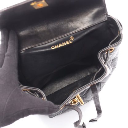 マトラッセ バックパック リュックサック ラムスキン ブラック ゴールド金具 シャネル バッグ CHANEL