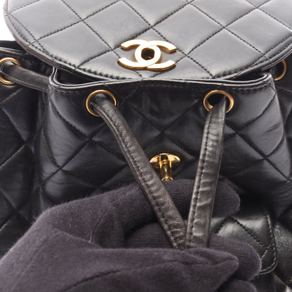 マトラッセ バックパック リュックサック ラムスキン ブラック ゴールド金具 シャネル バッグ CHANEL