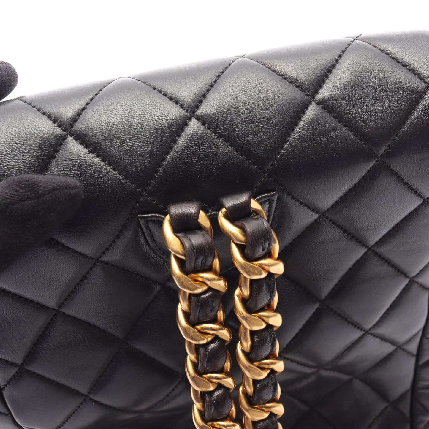 マトラッセ バックパック リュックサック ラムスキン ブラック ゴールド金具 シャネル バッグ CHANEL