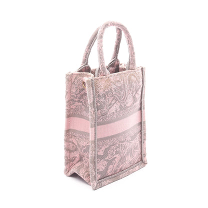 BOOK TOTE ブックトート バーティカルバッグ ミニ ハンドバッグ キャンバス ピンク グレーベージュ 2WAY クリスチャンディオール バッグ Christian Dior