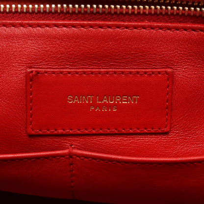 Yライン カバス ハンドバッグ レザー レッド サンローランパリ バッグ SAINT LAURENT PARIS