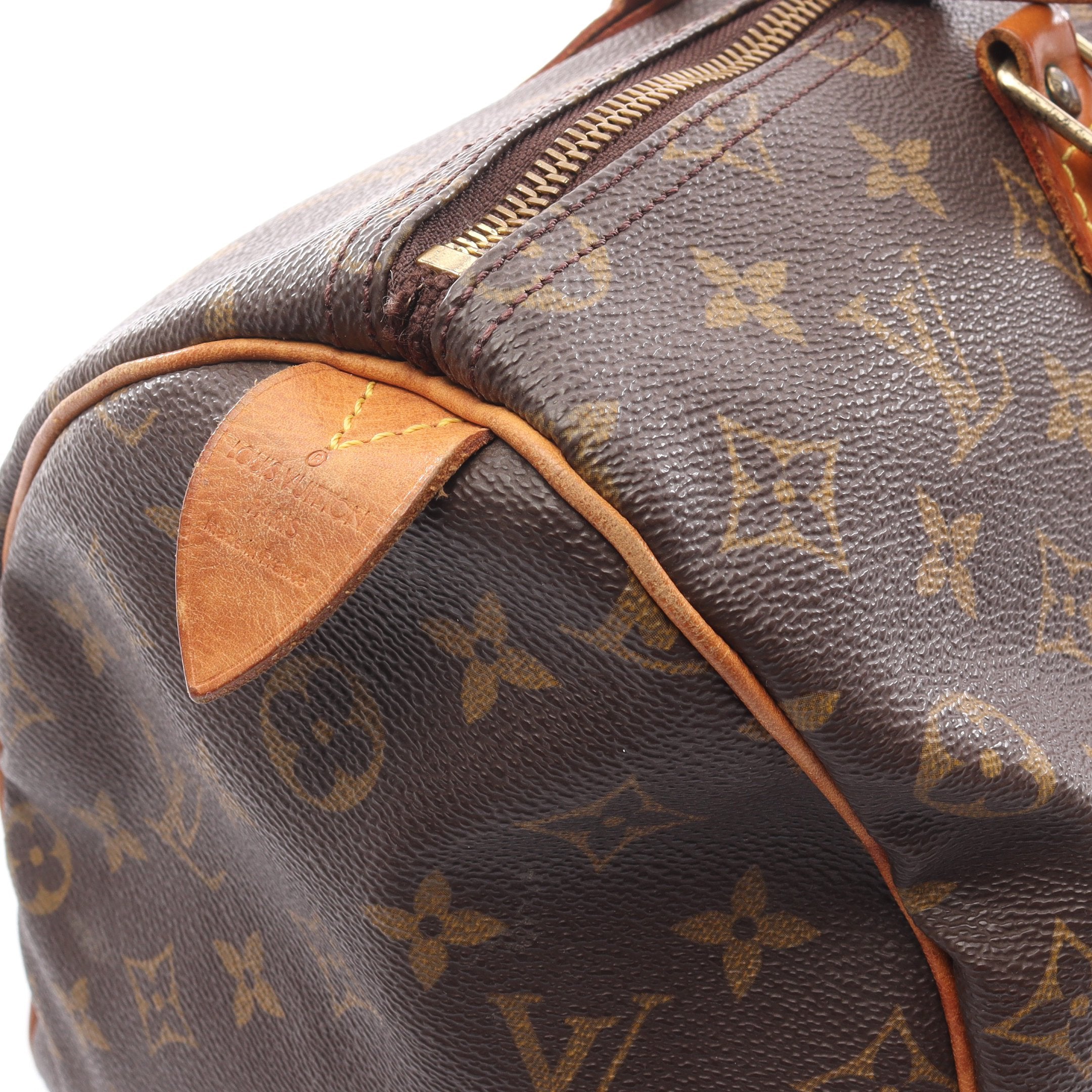 本物 ルイヴィトン LOUIS VUITTON LV 旧型 スピーディ 35 LOUIS 