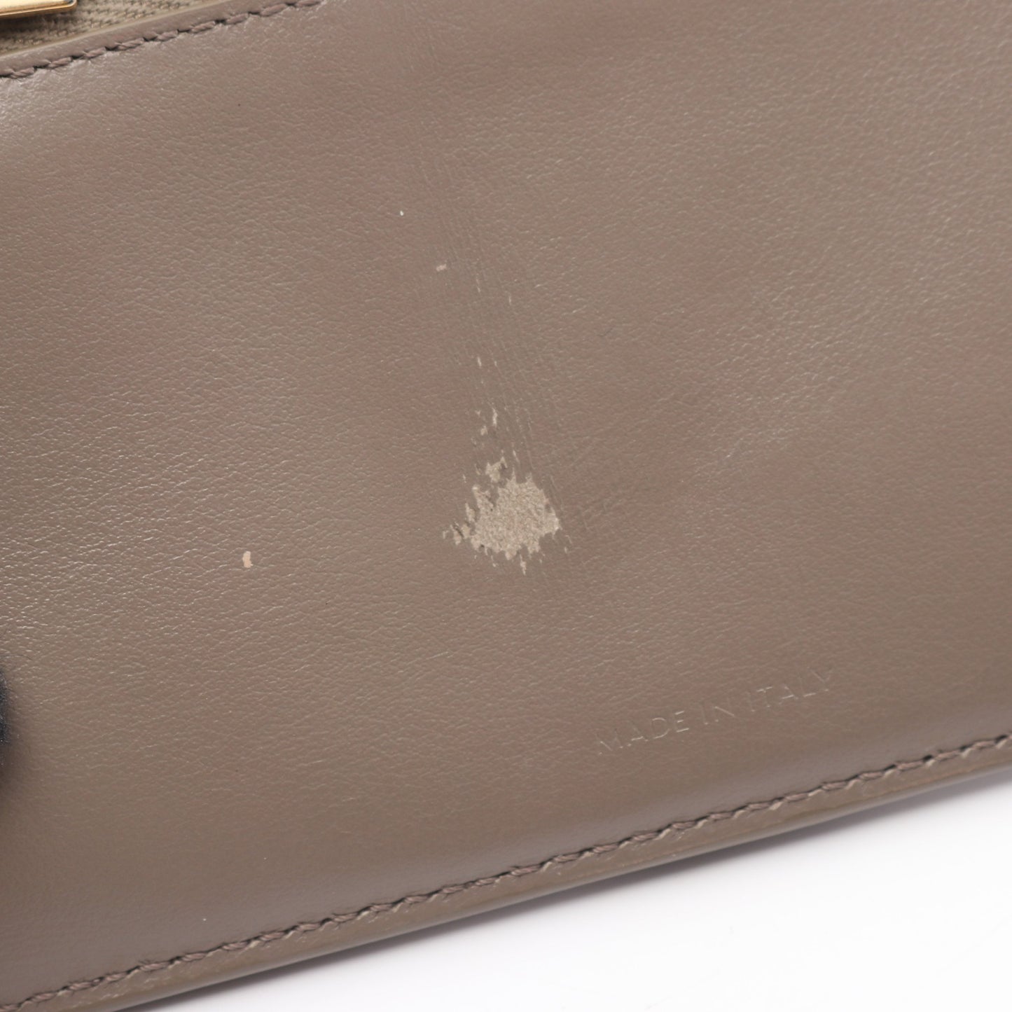 ミディアムストラップウォレット 二つ折り財布 レザー グレーブラウン ブルーグレー セリーヌ 財布・小物 CELINE