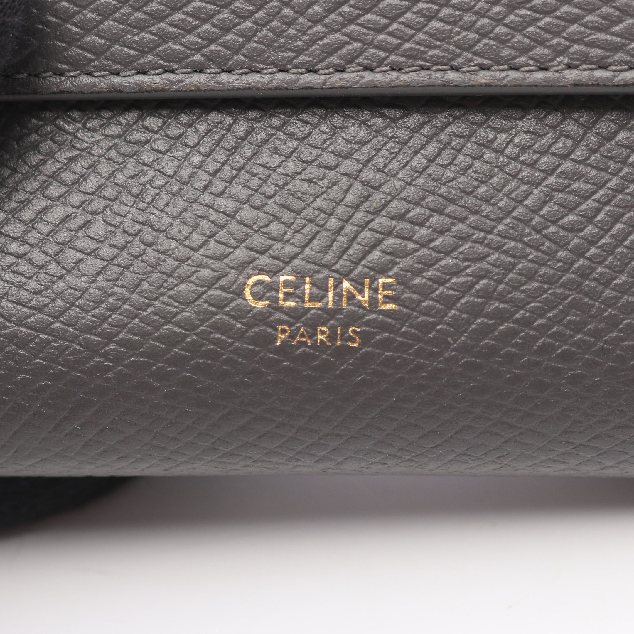 CELINE セリーヌ スモールトリフォールド ミニ財布 グレインレザー グレー CELINE セリーヌ スモール トリフォールド ウォレット 三つ折り財布
