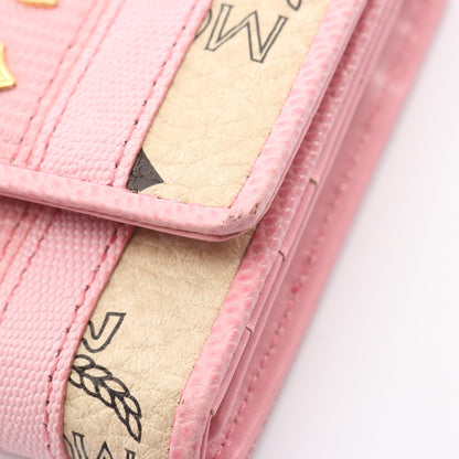 ヴィセトス 二つ折り長財布 PVC レザー ベージュ ピンク エムシーエム 財布・小物 MCM