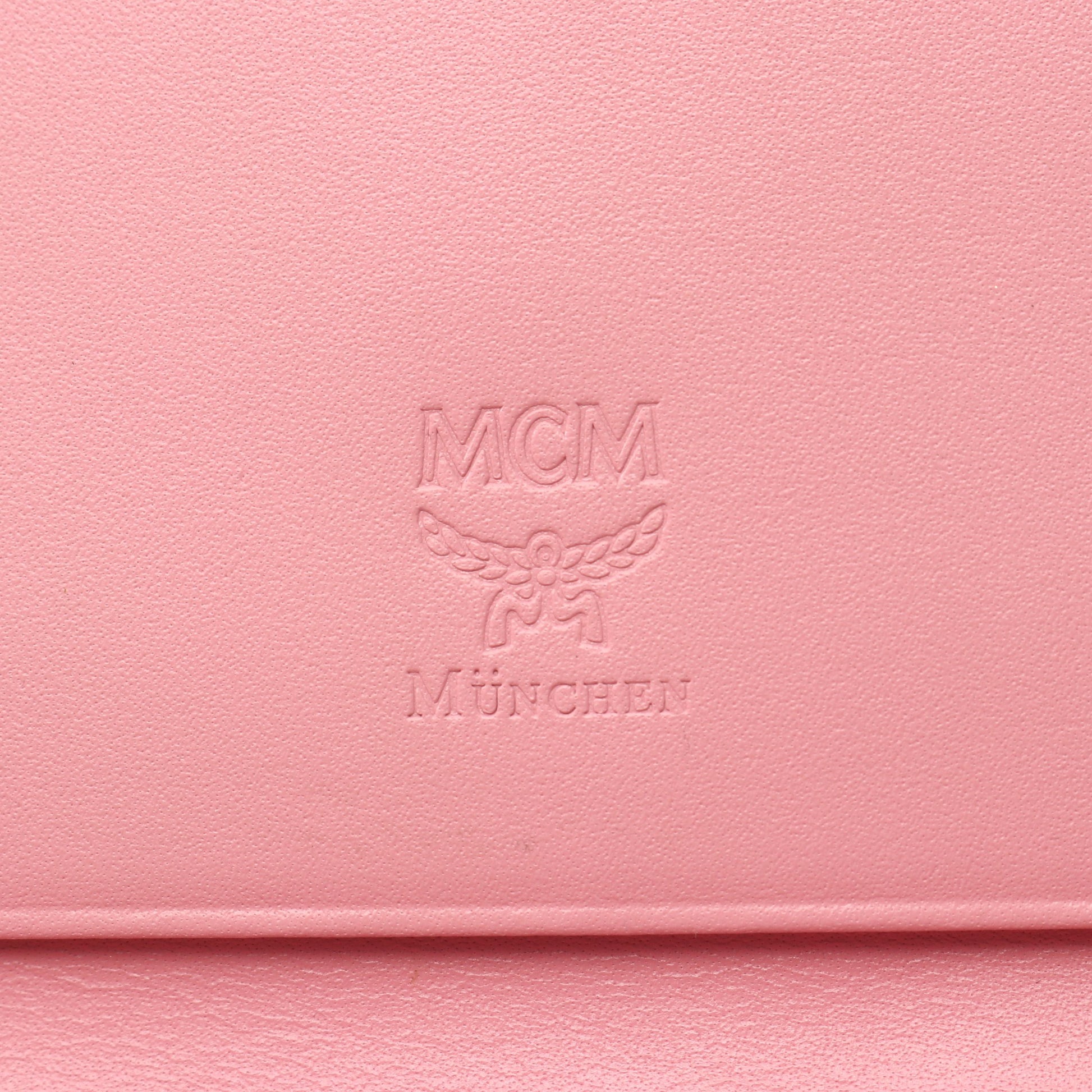 ヴィセトス 二つ折り長財布 PVC レザー ベージュ ピンク エムシーエム 財布・小物 MCM